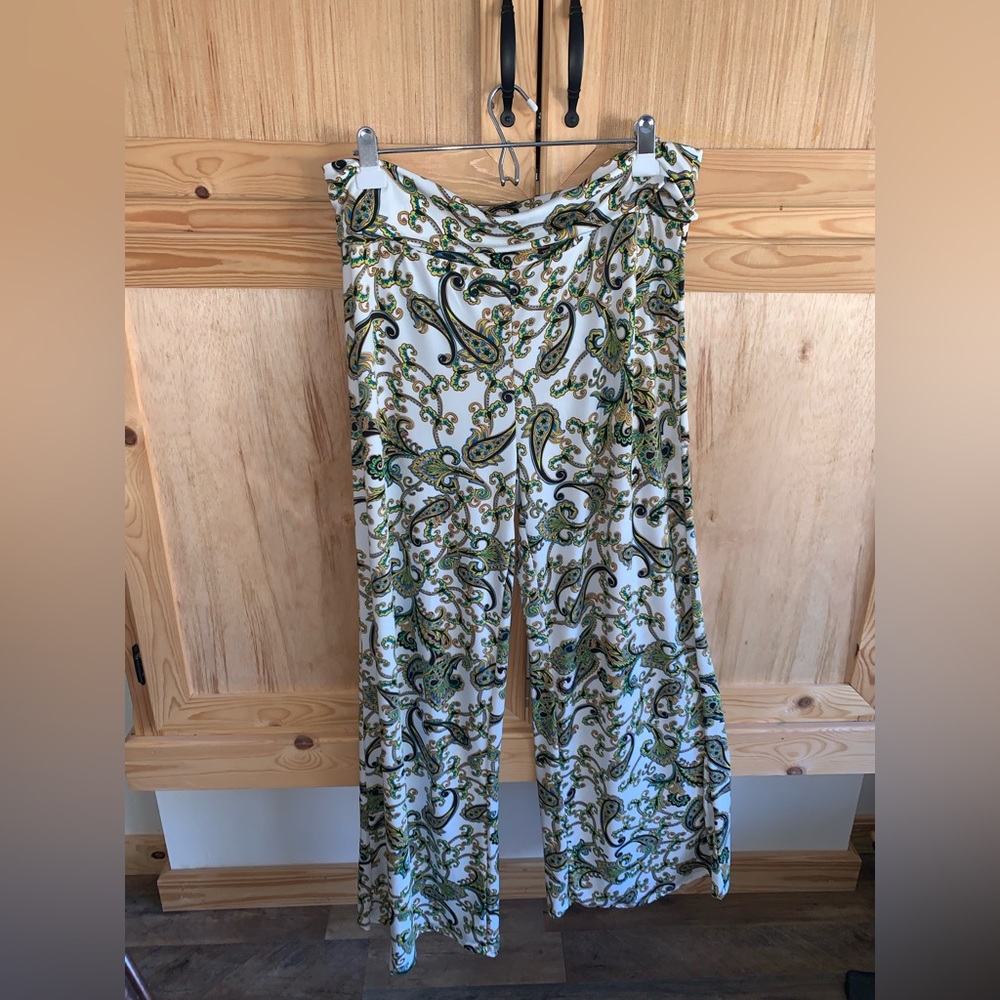 Honey & Lace paisley printed boho hippy wide leg pants size 2XL
